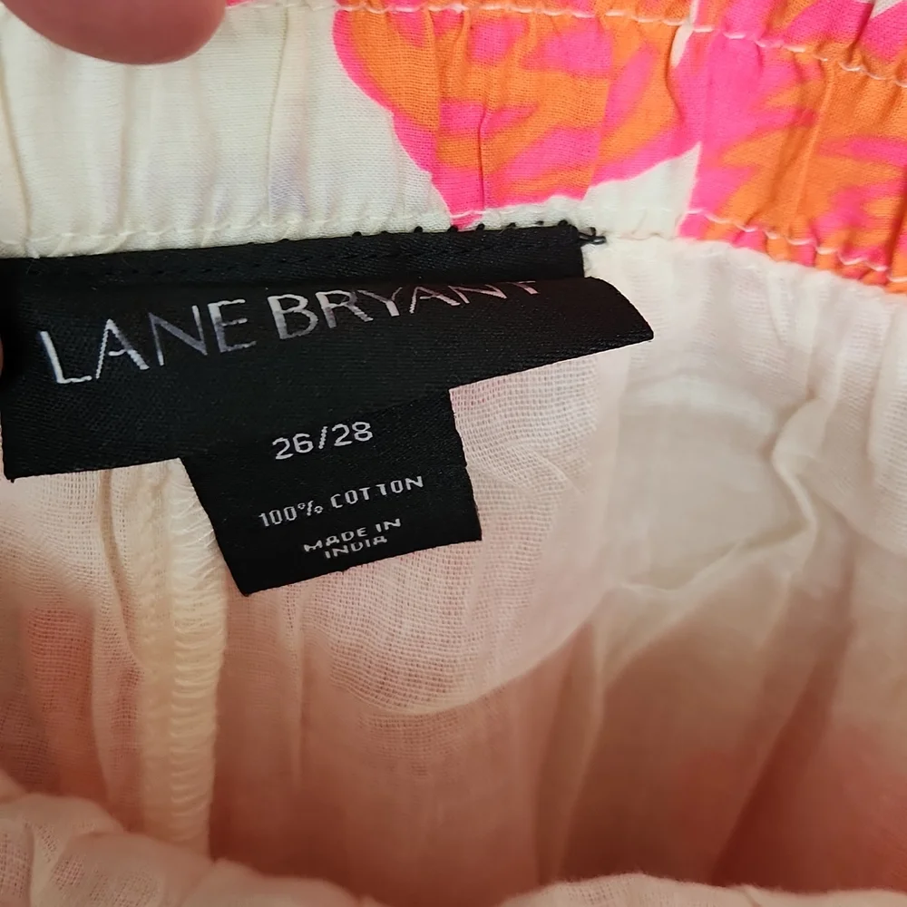 Lane bryant neon floral midi lined skirt - Picture 3 of 4